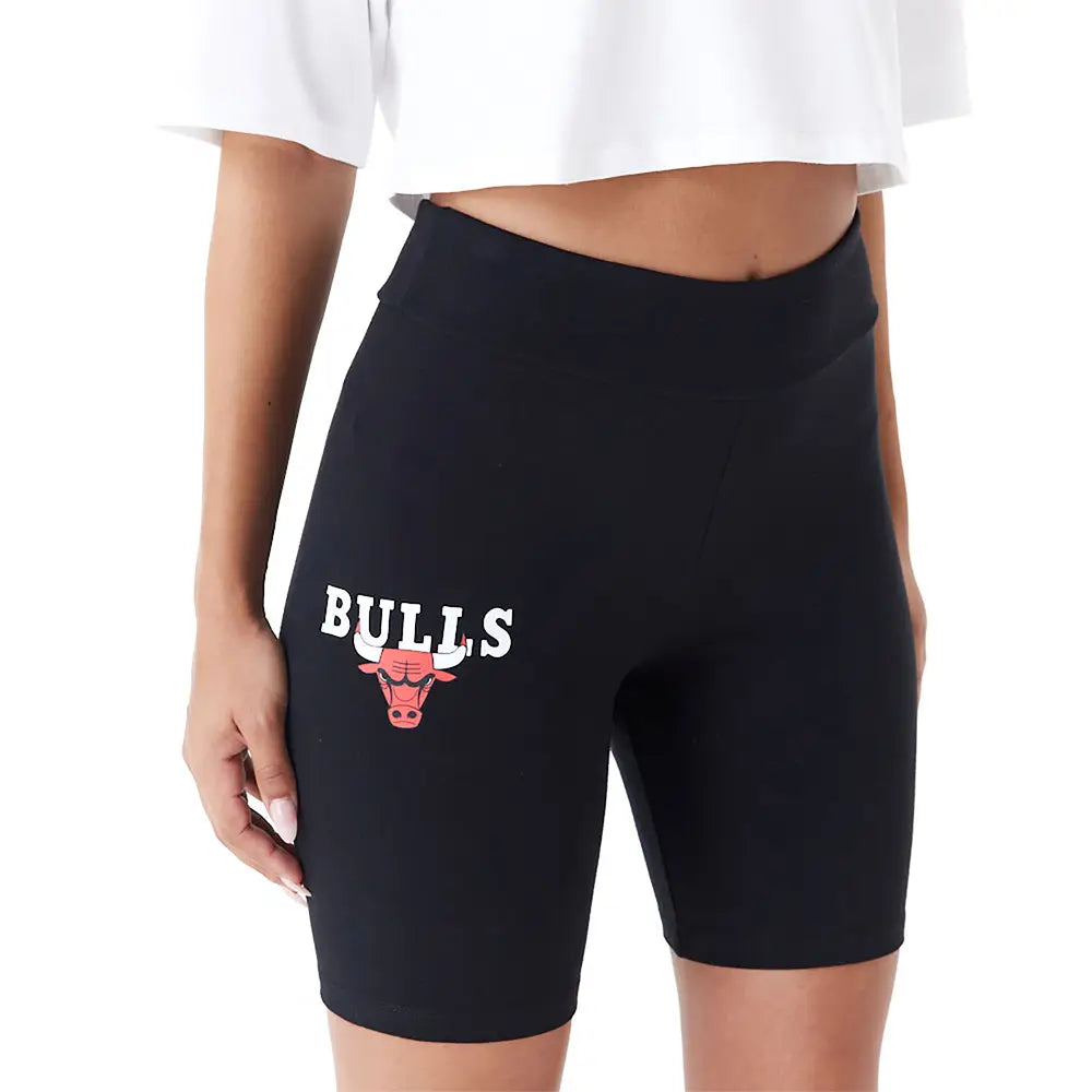 Chicago Bulls Nba Logo Black Cycling Short