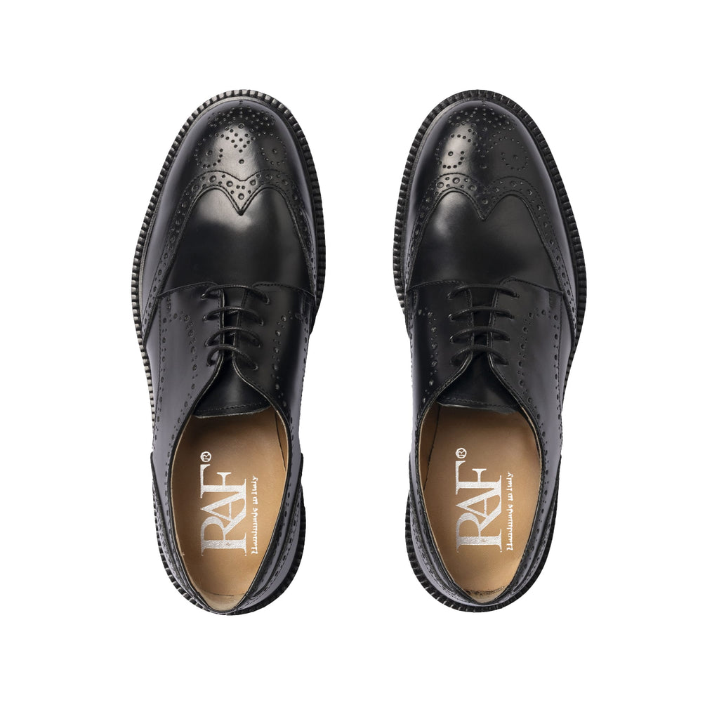 Francesina Donna in Pelle Abrasivato - Nero