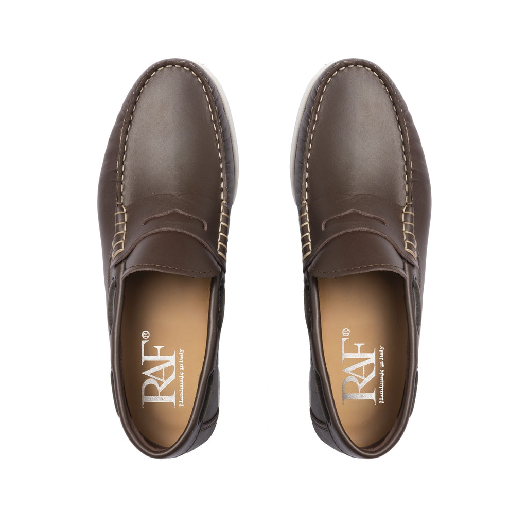 Mocassini Barca 02 con Bendina in Pelle - Testa di Moro