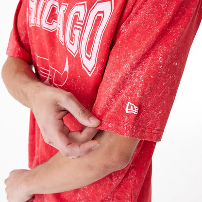Chicago Bulls Nba Washed Red Oversized T-Shirt