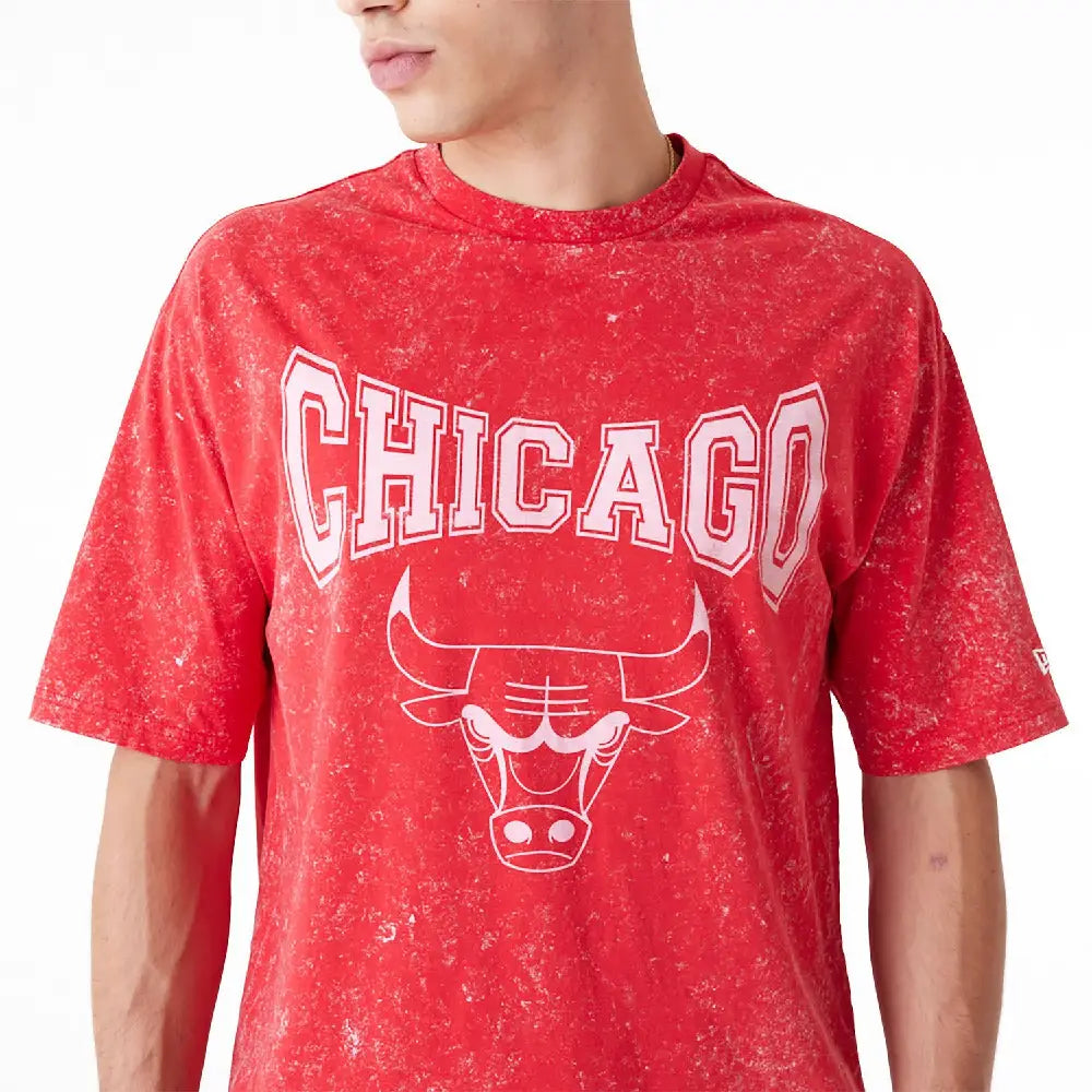 Chicago Bulls Nba Washed Red Oversized T-Shirt