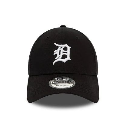 Detroit Tigers League Essential Black 9Forty Adjustable Cap