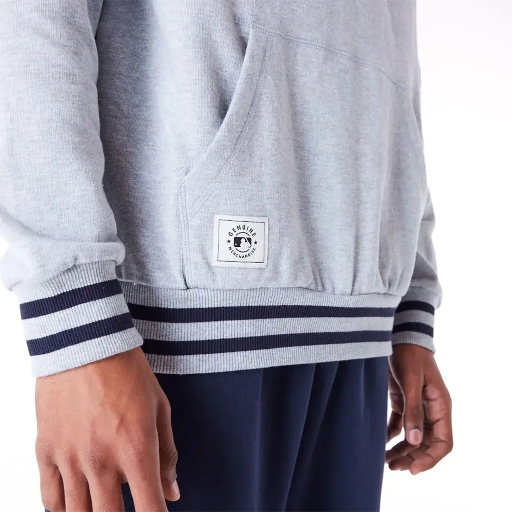 La Dodgers Mlb Rib Infill Grey Oversized Pullover Hoodie