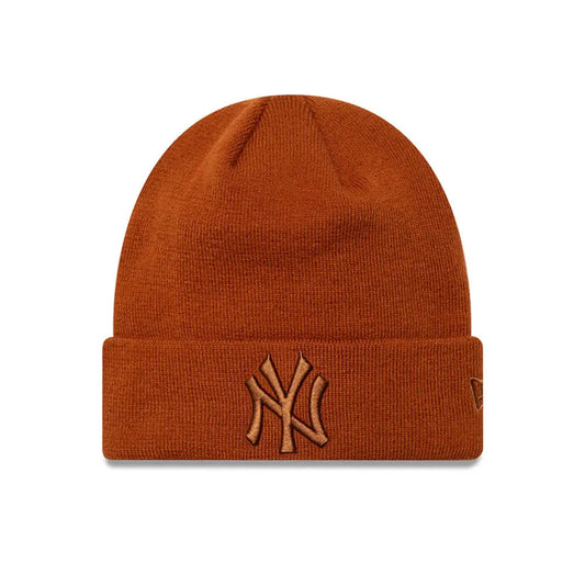 New York Yankees League Essential Brown Cuff Knit Beanie Hat
