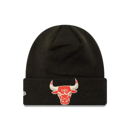 Chicago Bulls NBA Metallic Black Cuff Knit Beanie Hat