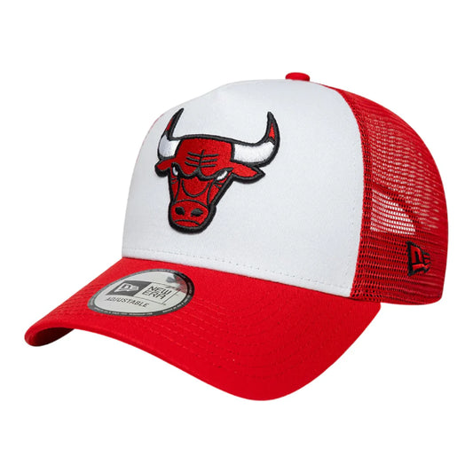NBA Side Patch Trucker Chicago Bulls Cap Red White