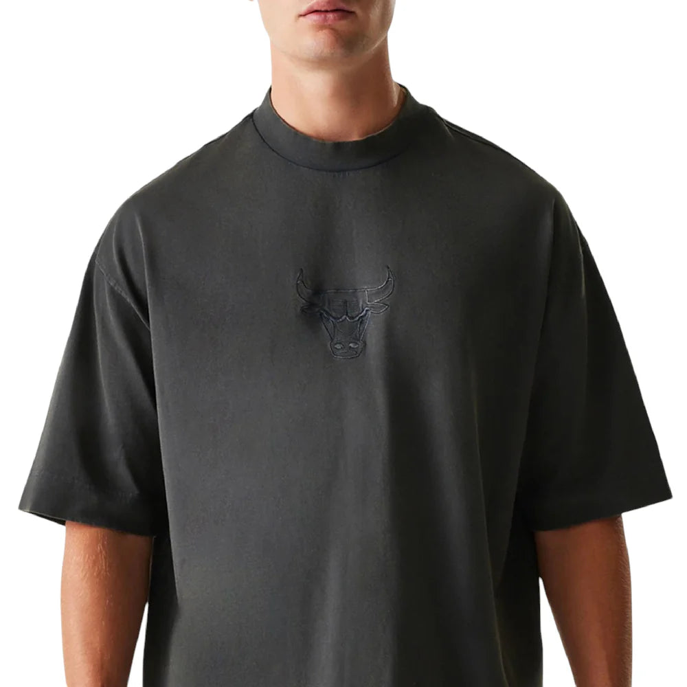 Chicago Bulls NBA Washed Grey Box T-Shirt