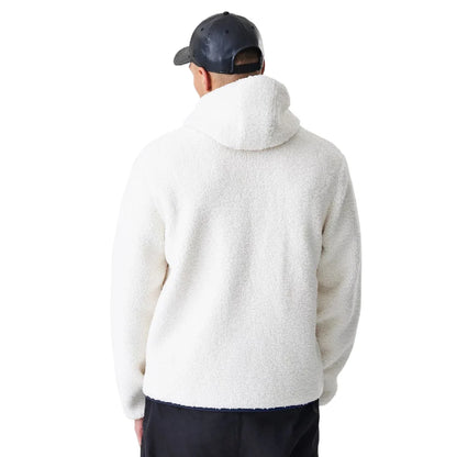 New York Yankees MLB Open White Hooded Sherpa Jacket