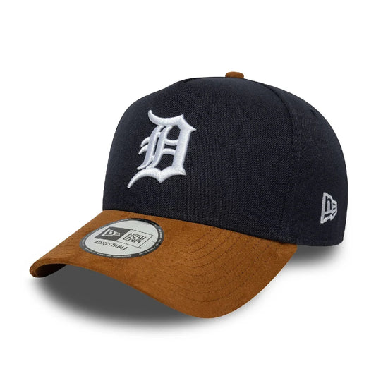 Detroit Tigers MLB Suede Visor Navy 9FORTY E-Frame Adjustable Cap