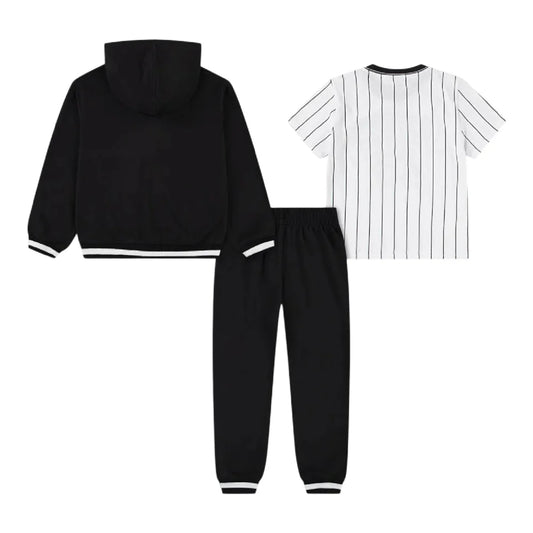 Jordan T-Shirt/Hoodie Tracksuit Set Black