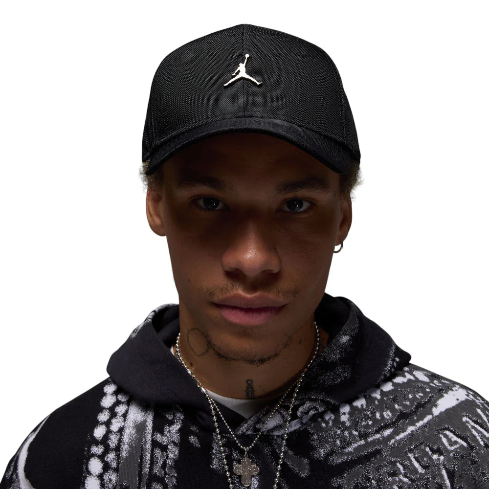 Rise Structured Metal Jumpman Hat Black