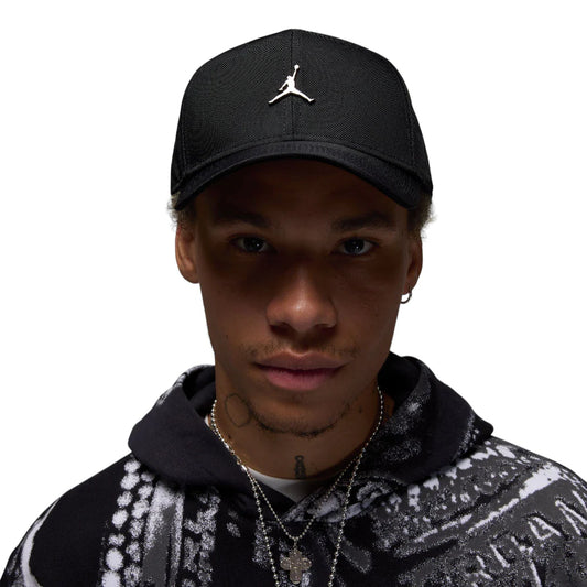 Rise Structured Metal Jumpman Hat Black