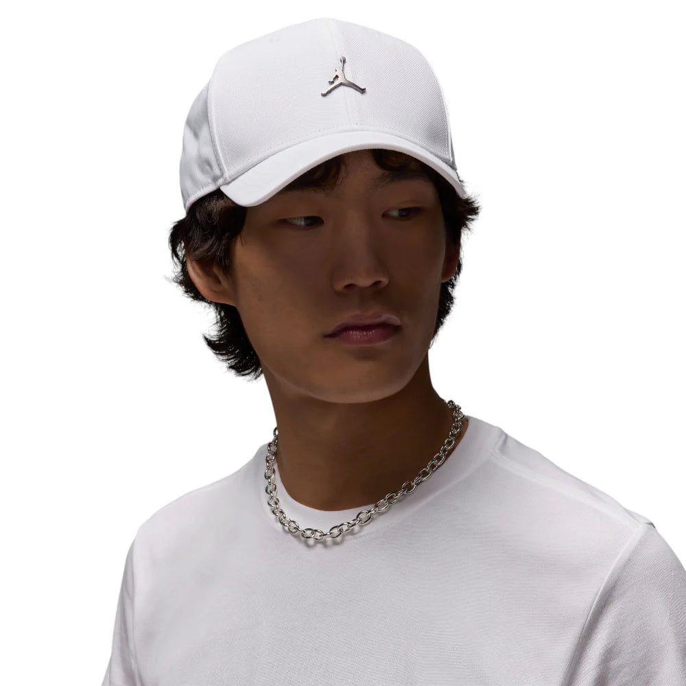 Rise Structured Metal Jumpman Hat White