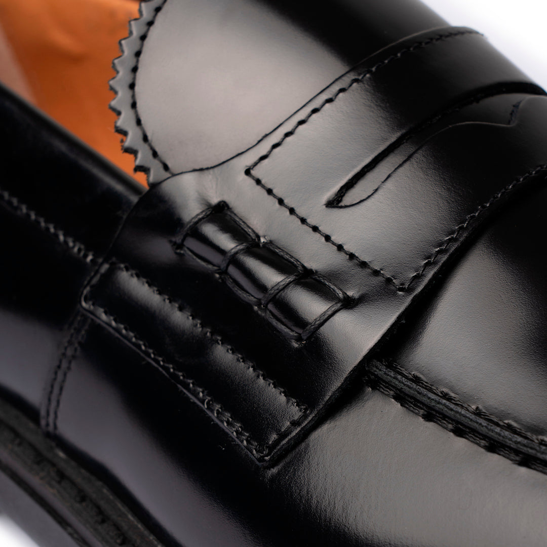 Mocassini college in pelle abrasivata - Nero