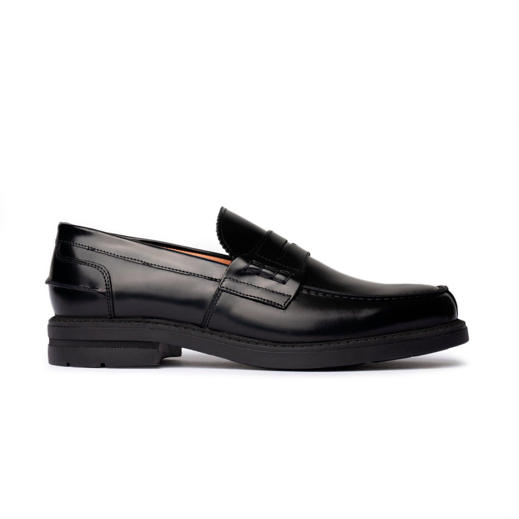 Mocassini college in pelle abrasivata - Nero