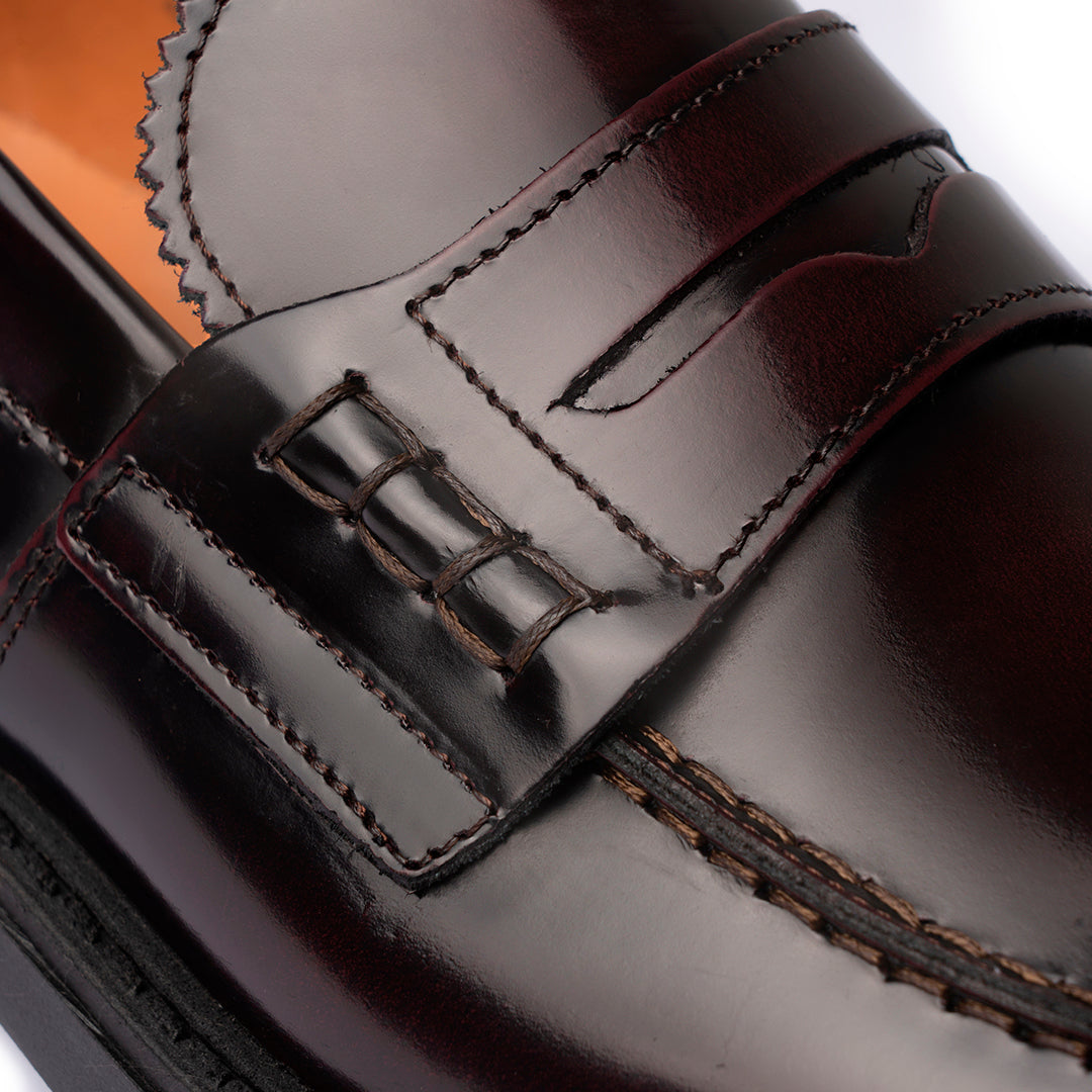 Mocassini college in pelle abrasivata - Bordeaux