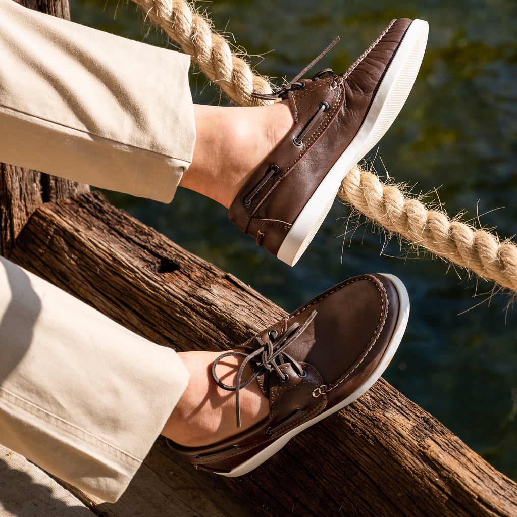 Mocassini Barca 01 con Lacci in Pelle - Testa di Moro