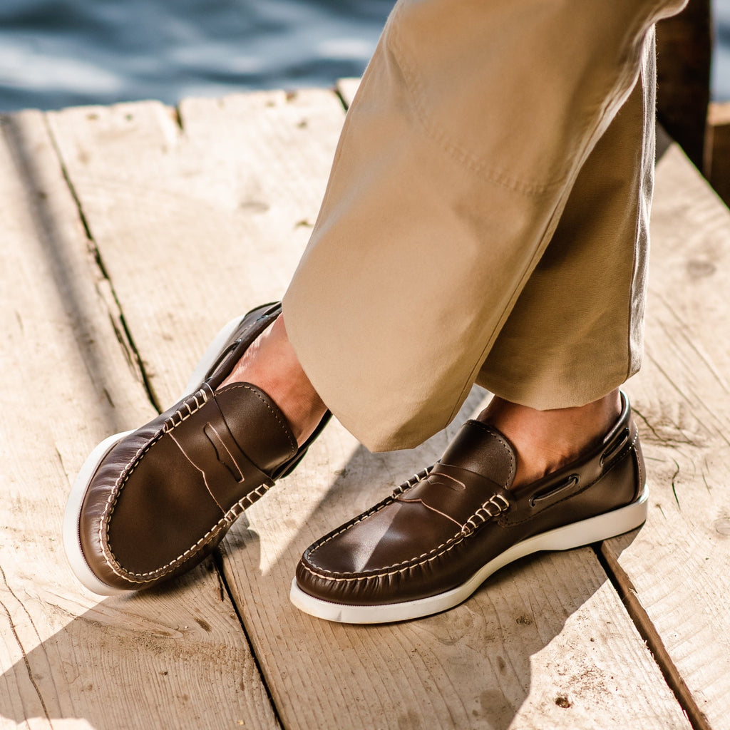 Mocassini Barca 02 con Bendina in Pelle - Testa di Moro