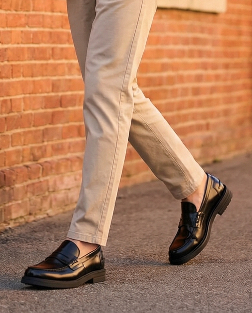 Mocassini college in pelle abrasivata - Nero